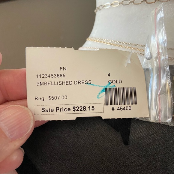 NWT Nicole Miller Beaded dress Sz 4 - Picture 6 of 6